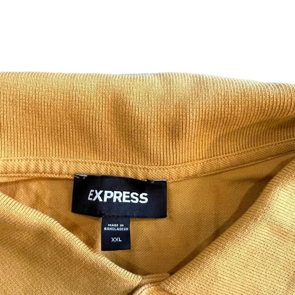 Express Men's Yellow Polo Size XXL - Picture 2 of 3